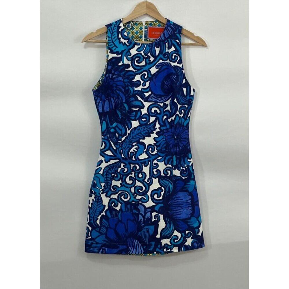 LA DoubleJ Blue and White Floral Mini Dress - Picture 2 of 10